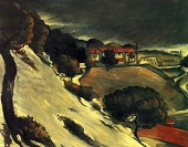 Сезанн  Пейзаж L'Estaque под снегом 1870г
